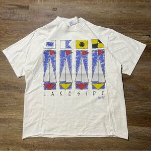 Vintage 1990 Lakeside nature Graphic T Shirt